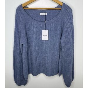 NAADAM Selbe Oversized Knit Bubble Pullover Sweater